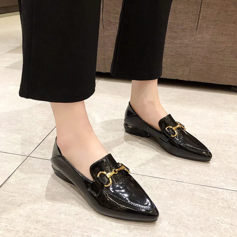 Bit Loafers With Suit Leather office Shoes Women Spring And Summer 2023 | Brodtica.com