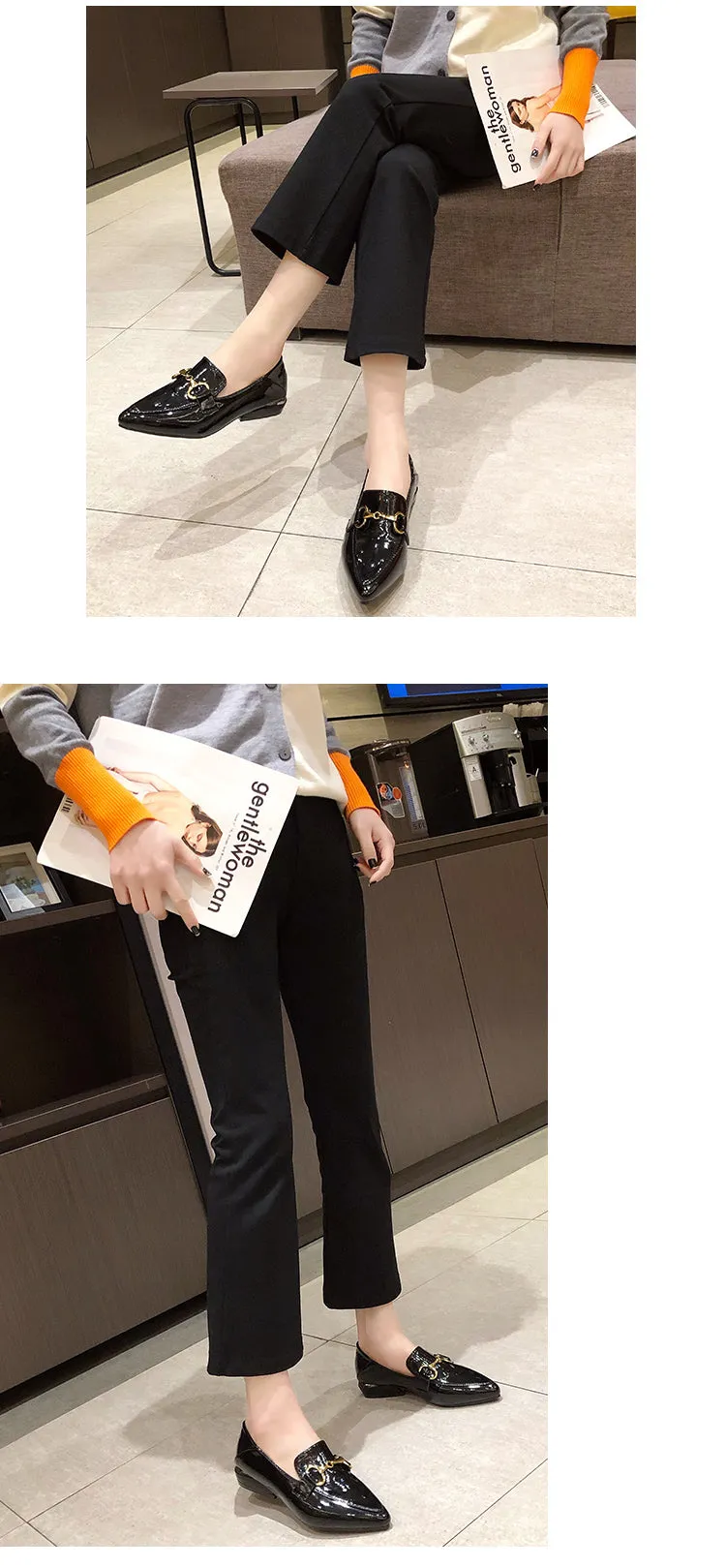 Leather office Shoes Women Spring And Summer 2023 | Brodtica.com Dr Martens Platform Loafers