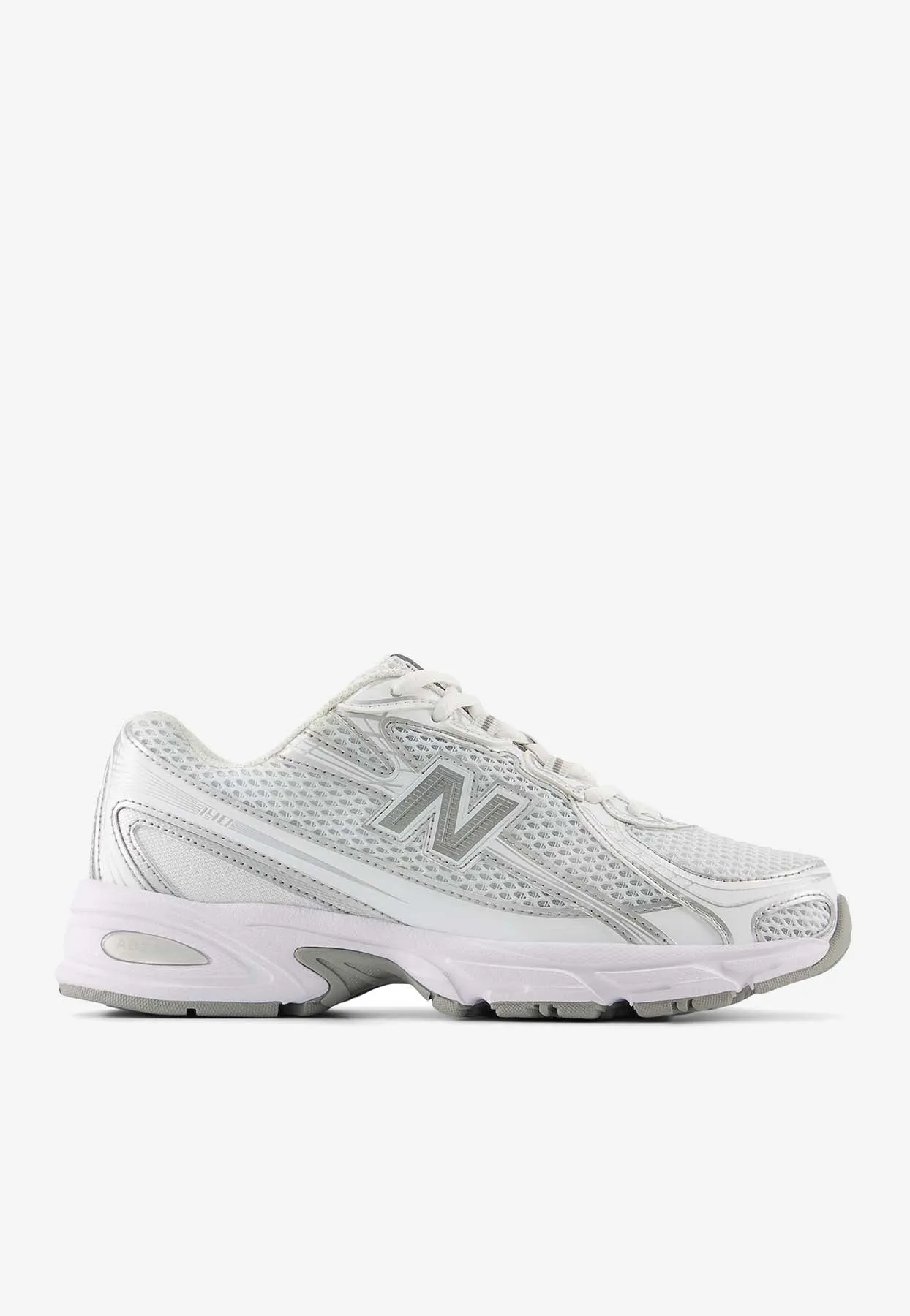 New Balance Toluca Jersey 740 Low-Top Sneakers in White with Silver Metallic and Reflection