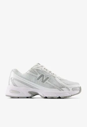 740 Low-Top Sneakers in White with Silver Metallic and Reflection New Balance Multicolor