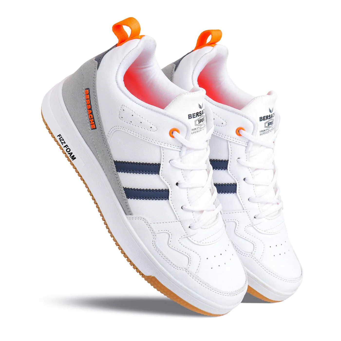 Portugal Slippers Bersache Lightweight Casual Sneaker Shoes For Men White-9057