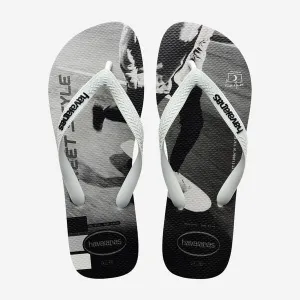 Tasman Slippers Outfit HAVAIANAS HYPE - WHITE.WHITE.BLACK