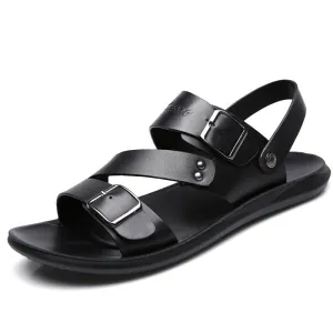 Sandals Men Casual Comfortable Barefoot Buckle Shoes Sandals Contest