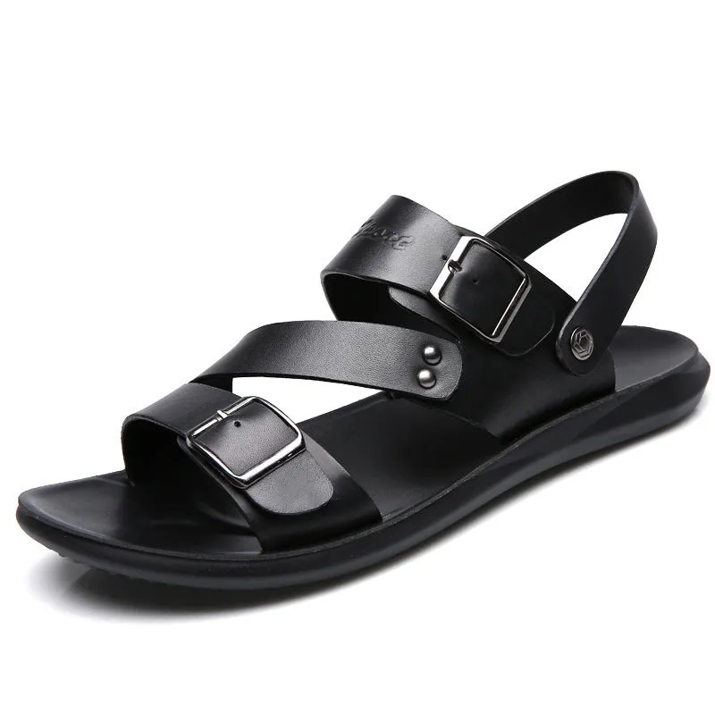 Sandals Men Casual Comfortable Barefoot Buckle Shoes Bridesmaid Sandals