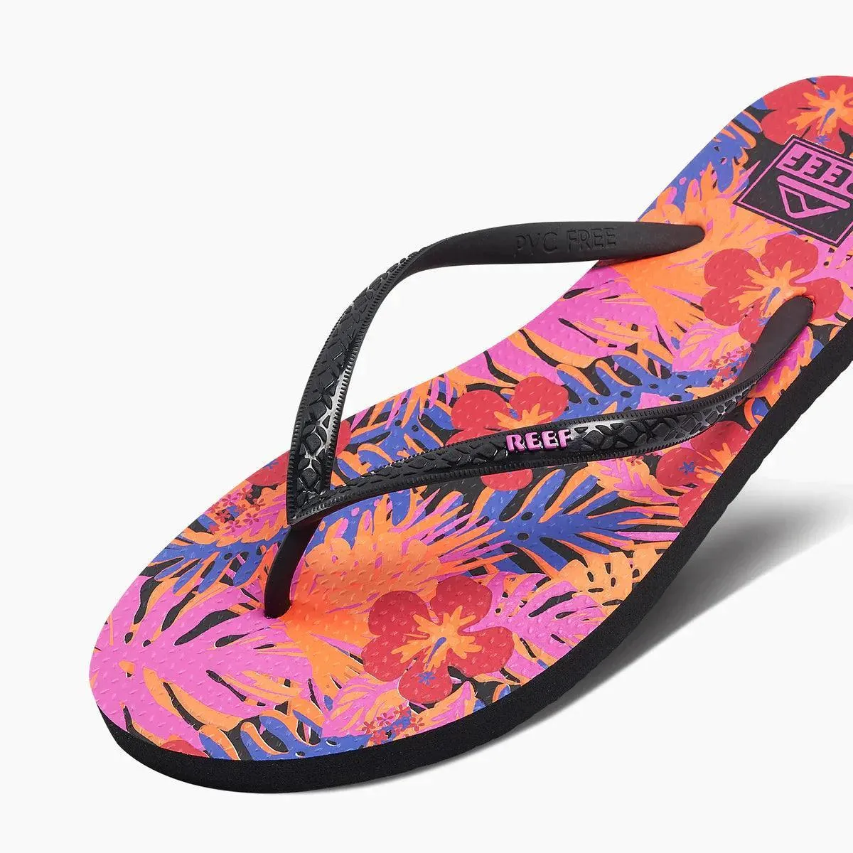 Islander Canvas Flip Flops Reef Seaside Prints Hibiscus Coral Womens Flip Flops