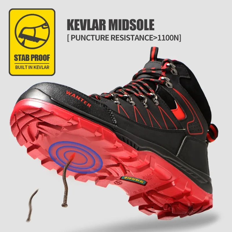 Male Work Boots Lightweight Comfort Safety Shoes Men Steel Toe Work Sneakers Men Indestructible Shoes Security Protective Shoes Good Work Boots