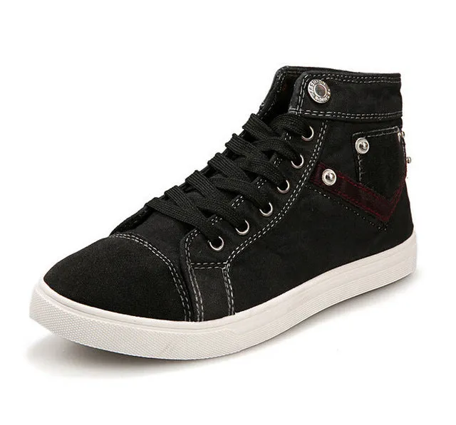 Ugg Flat Shoes HEE GRAND New Spring Men Canvas Shoes,Fashion Casual Shoes,Lace-up Flat Platform Button Design Cloth Shoes Drop Shipping 217