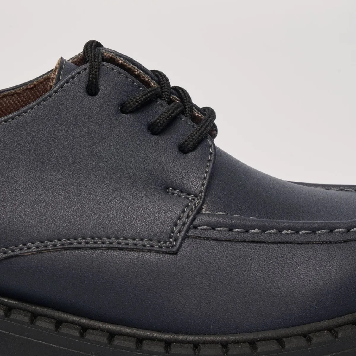 Chunky Loafers Patent Helen Women's Corn Leather Vegan Loafers | Navy Blue