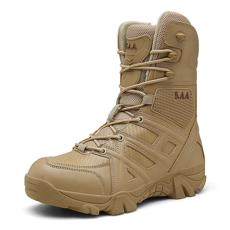 High Top Tactical Boots Men Shoes Waterproof Hiking Outdoor Hunting Mountain Desert Combat Military Rockport Work Boots