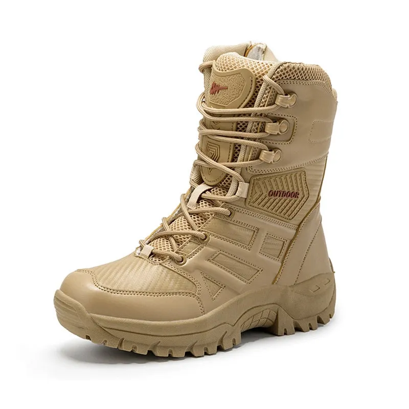 Best Hvac Work Boots High Top Tactical Boots Men Shoes Waterproof Hiking Outdoor Hunting Mountain Desert Combat Military