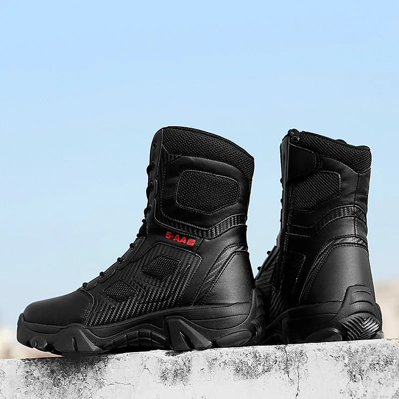 Good Work Boots For Standing On Concrete High Top Tactical Boots Men Shoes Waterproof Hiking Outdoor Hunting Mountain Desert Combat Military