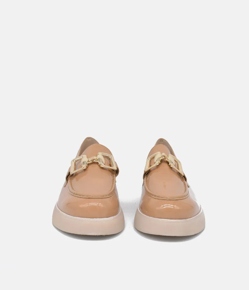 Hogl Premium Patent Leather Coffee Loafers Anne Klein Shoes Loafers