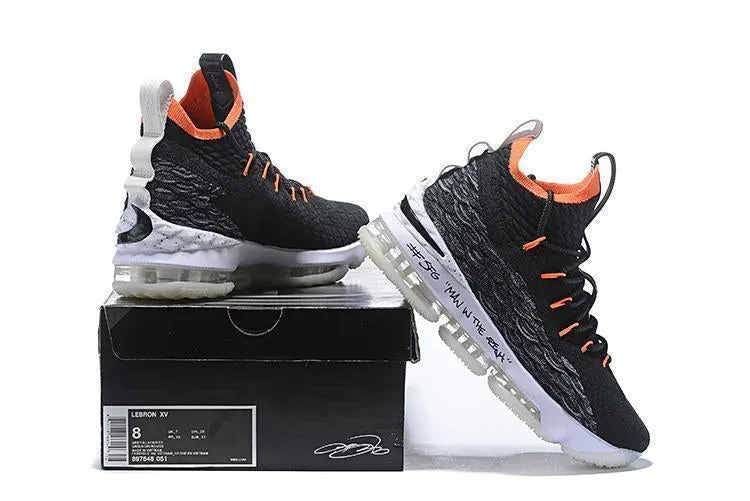 Nike Lebron XV 15 Black White Orange Men Shoes Sale Size US 7-12 Asics Shoes Slip On