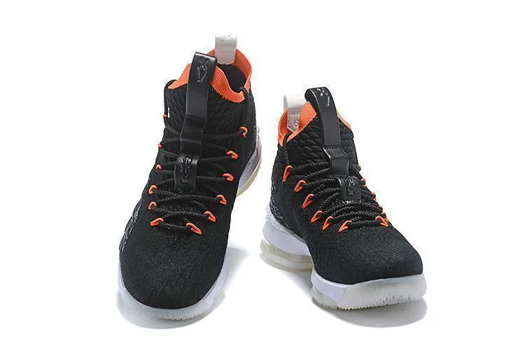 Asics Top-quality Marathon Shoes Nike Lebron XV 15 Black White Orange Men Shoes Sale Size US 7-12