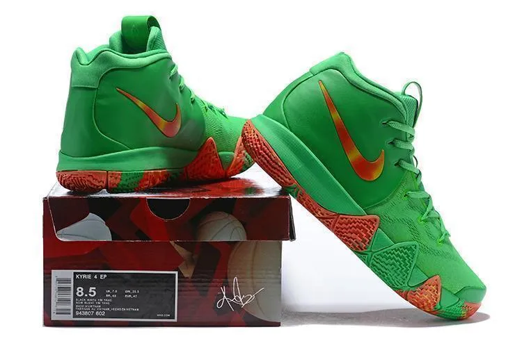 Nike Kyrie 4 Green Red Orange Men Basketball Shoes Sale Size US 7-12 Best Asic Running Shoes