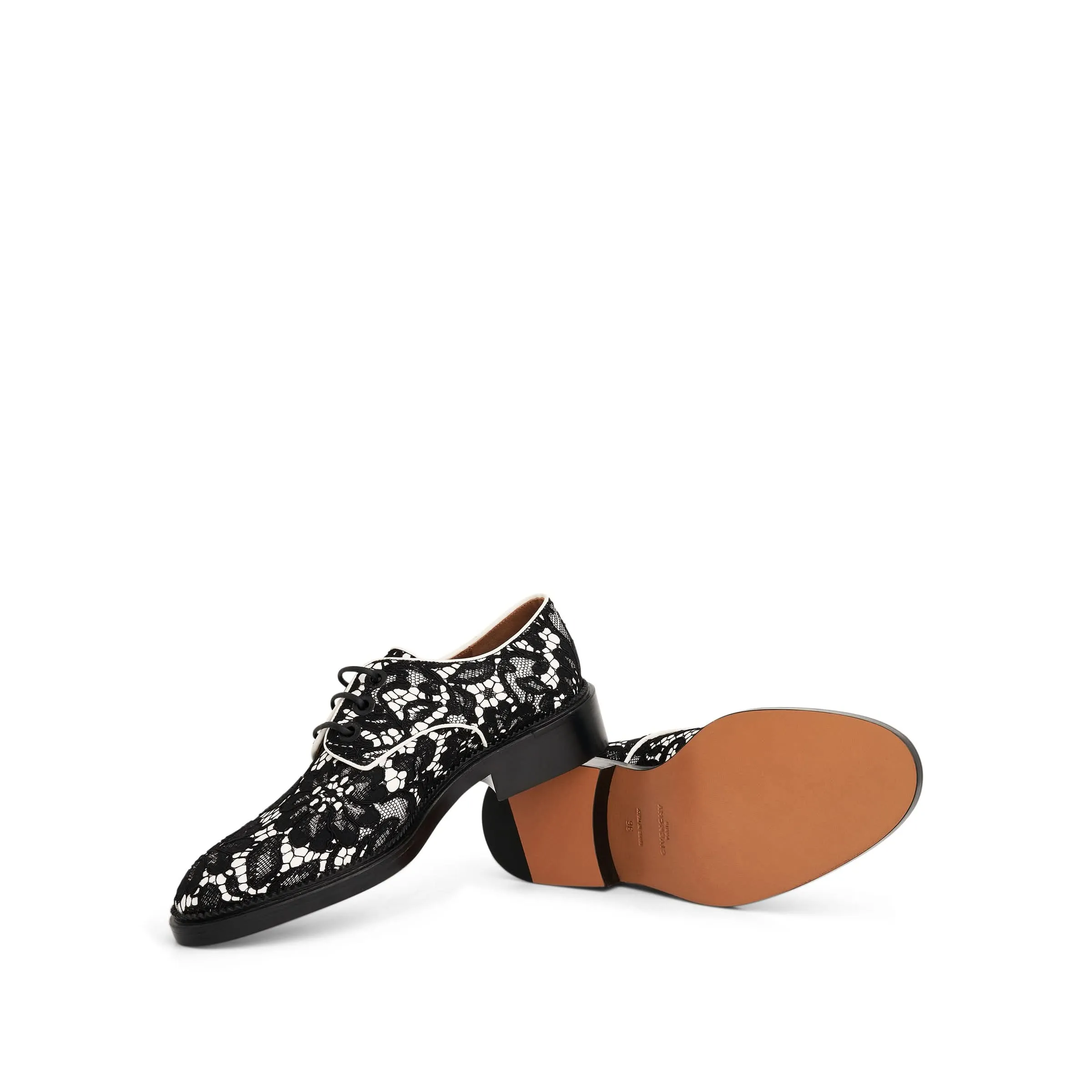 High Heel Oxford Booties Masc Eyelets Derby Shoes in White