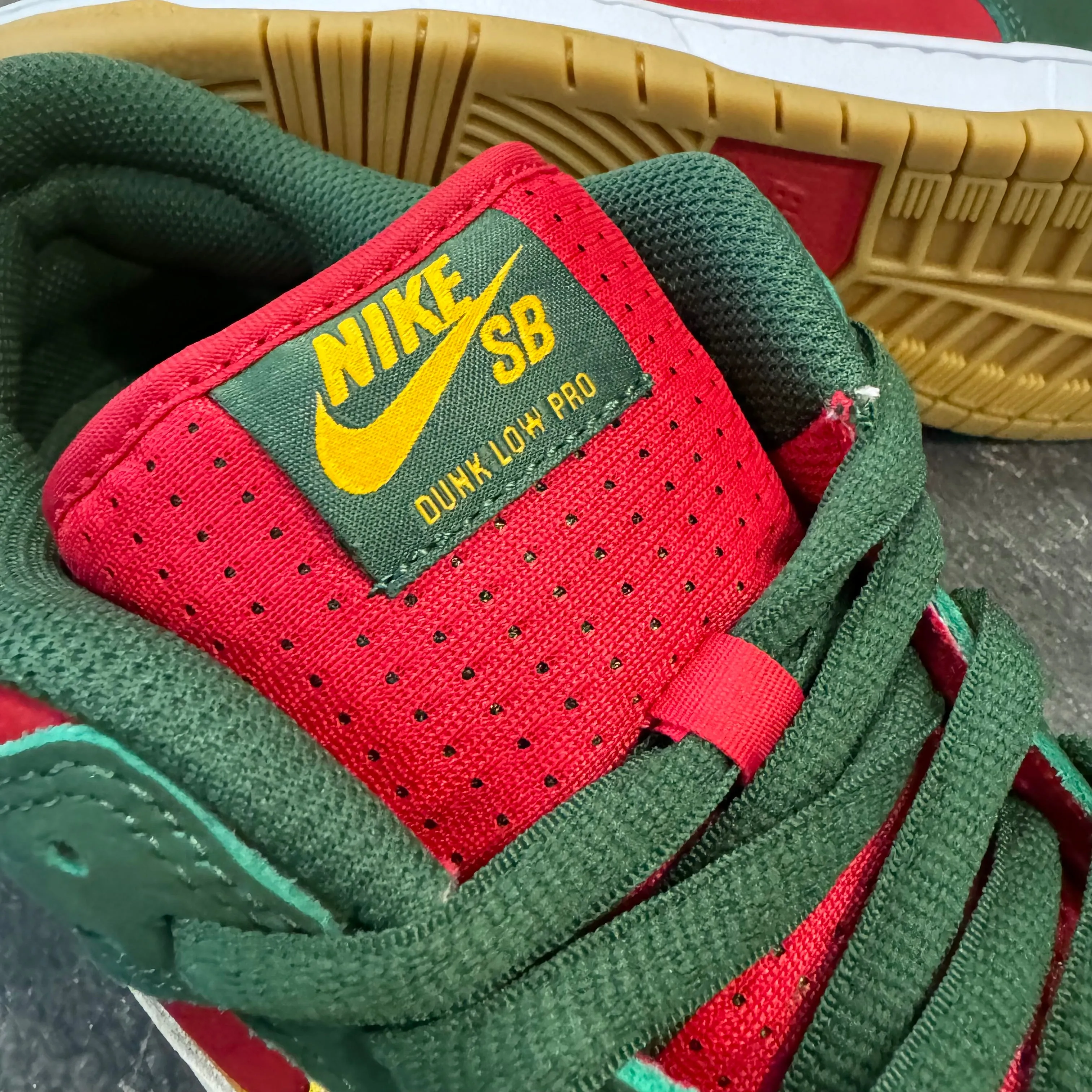 Nike SB Dunk Low Pro PRM Fir/White SuperSonics Scheels Asics Shoes