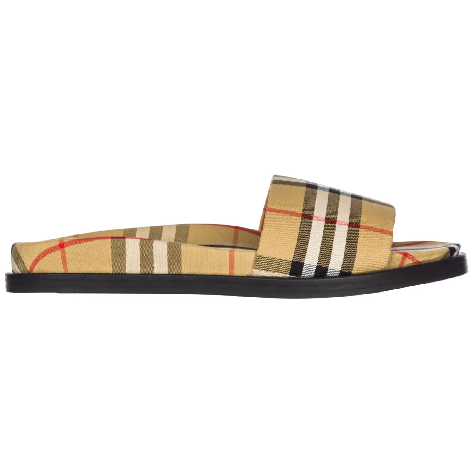 Burberry Classic Checked Slides Sandals Wide
