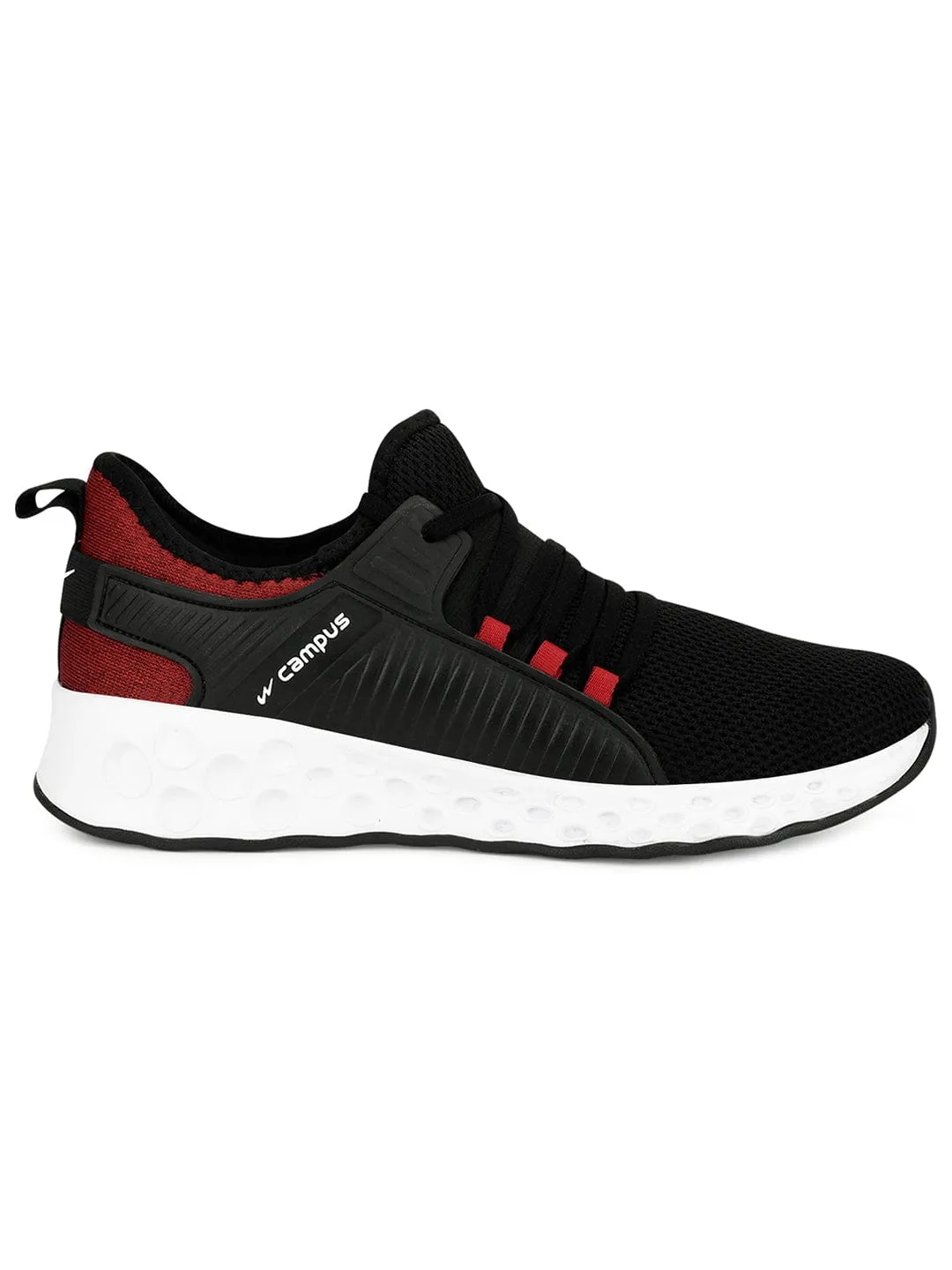 Running Shoes With Sock SELTOS Black Men's Running Shoes