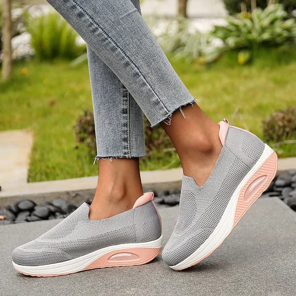Lichtgewicht Slip-On Sneakers Platform Walking Sneakers