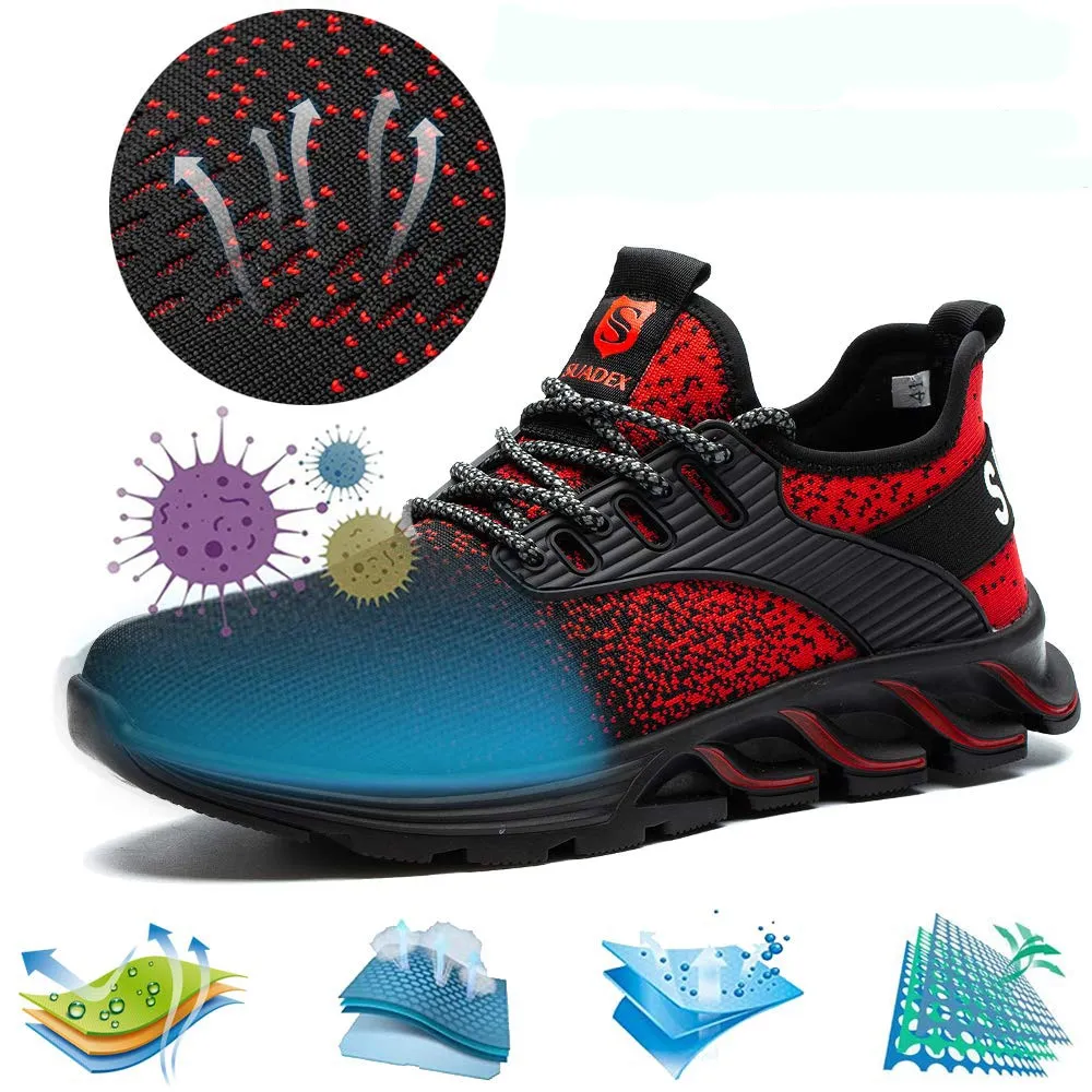 Lightweight Breathable Mens Steel Toe Safety Shoes Brewery Work Boots