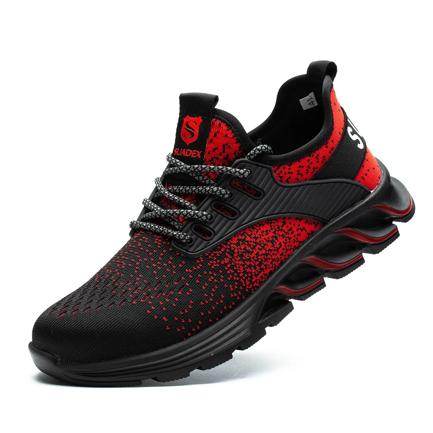 Work Boots Wide Toe Box Lightweight Breathable Mens Steel Toe Safety Shoes