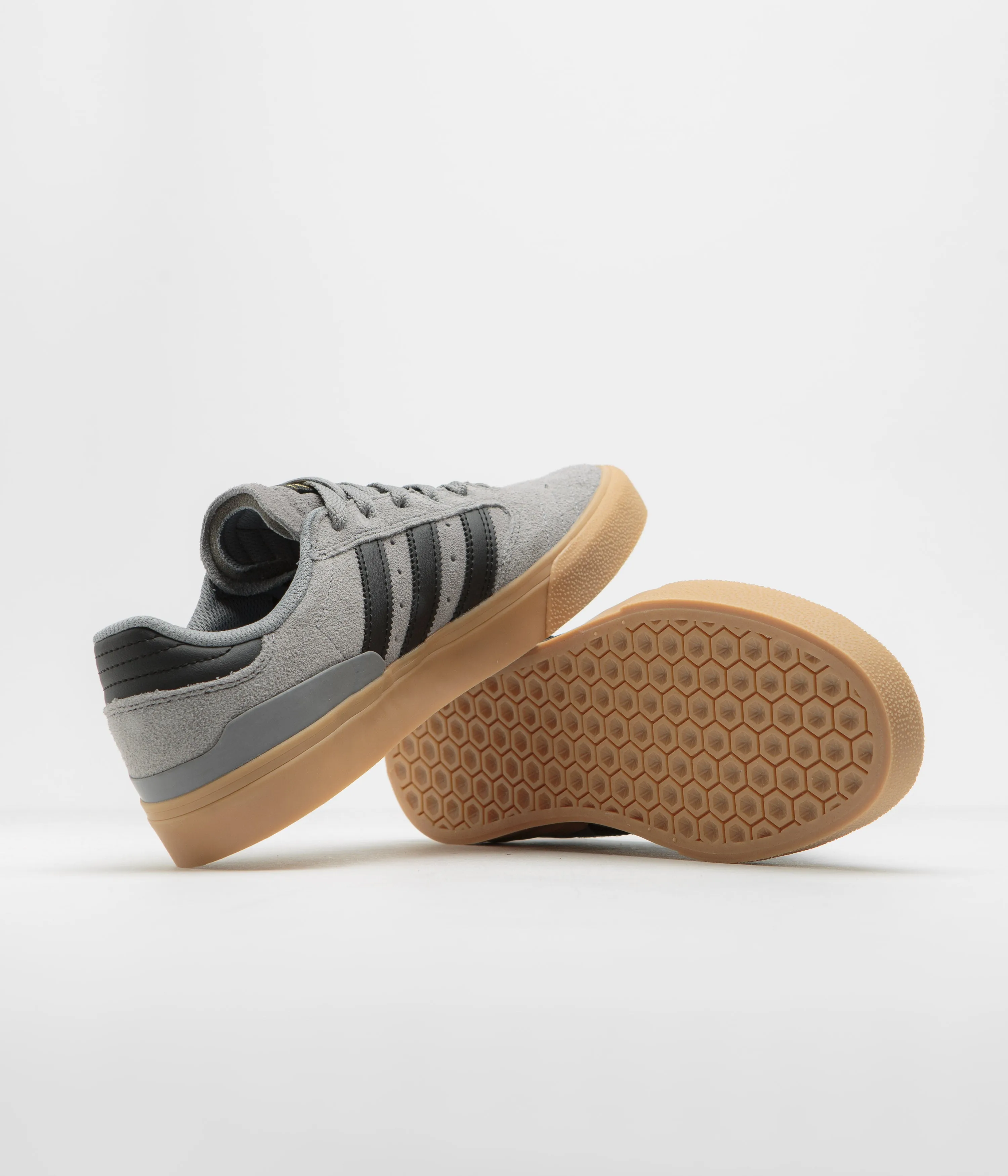 Adidas Busenitz Vulc II Shoes - Grey Three / Core Black / Gold Metallic Ladies Adidas Shoes