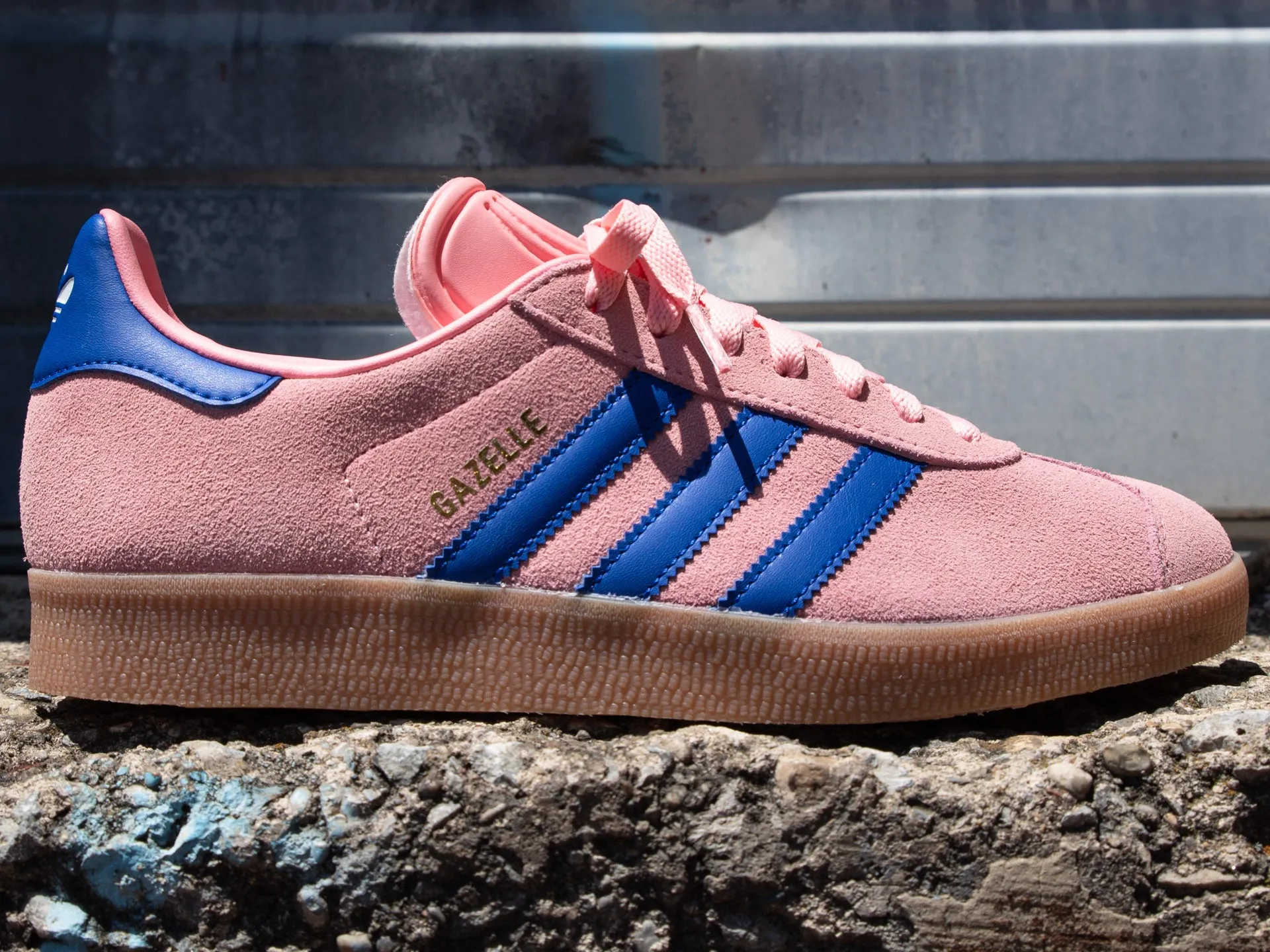 Adidas Gazelle 'Semi Pink Spark/Lucid Blue' Adidas Running Shoes Knit