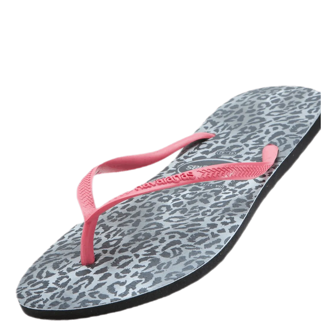 Slim Leopard Pink/Black Nusole Flip Flops