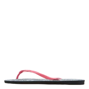 Slim Leopard Pink/Black Toes In Flip Flops