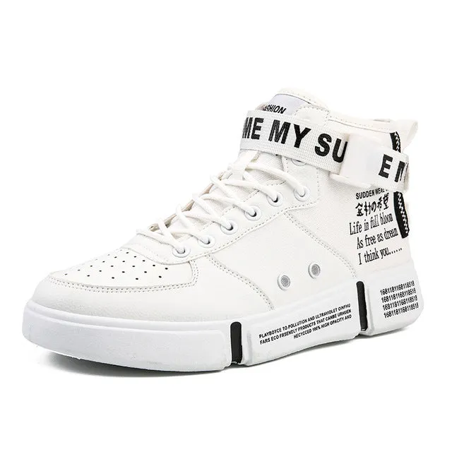 Men's vulcanized shoes Lace-Up Men Canvas Shoes Man Buckle Ankle Boots Fashion Shoes Flats Footwear free shipping Flat Silver Evening Shoes