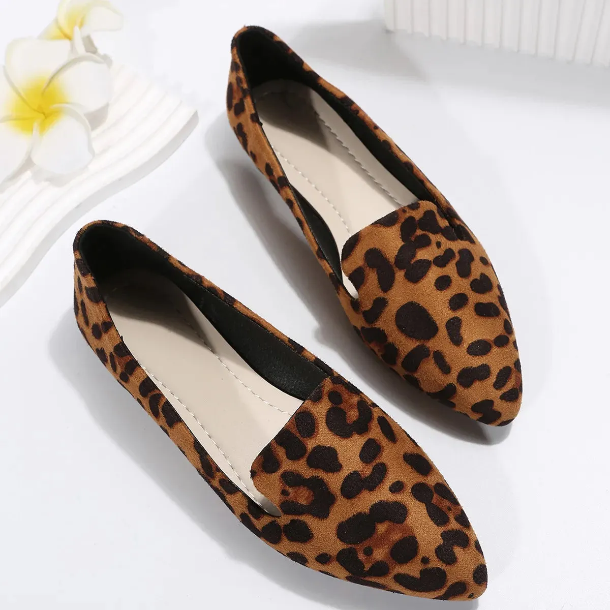 Adrian Snaffle Loafers Loafers Flats Leopard Pointed Toe Casual Women Shoes Comfortable Walking