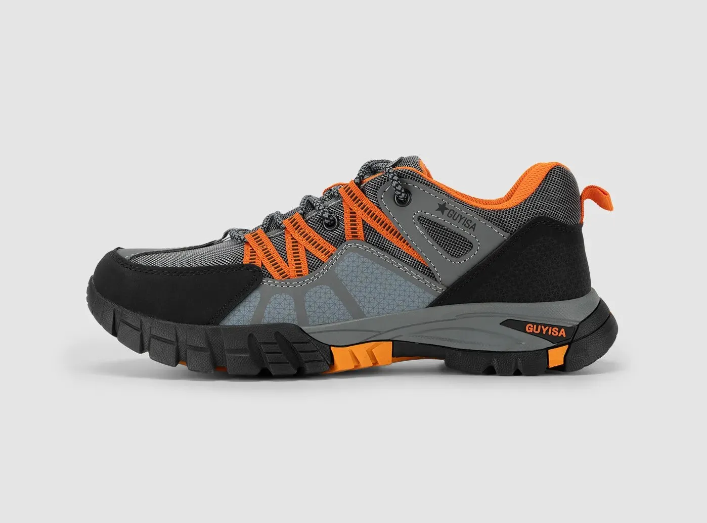 FitVille Men's Leather Hiking Shoes Chemical Resistant Work Boots