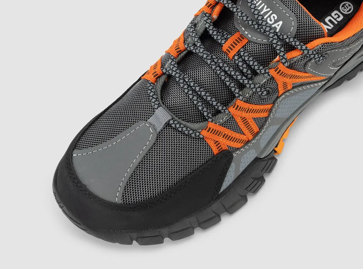 FitVille Men's Leather Hiking Shoes Exotic Work Boots Steel Toe