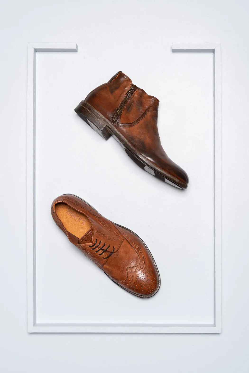 LORENZO Lace up Brogue Feather Flat Shoes