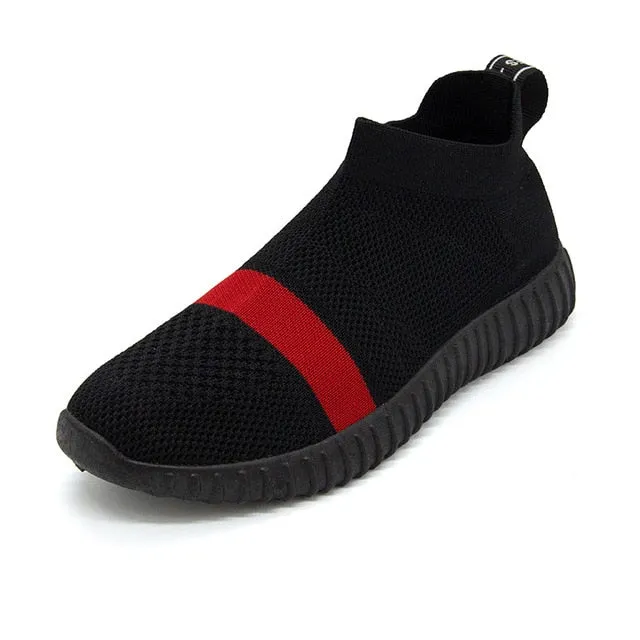 Sooneeya 2018 New Stretch Sock Shoes Woman Flats Fashion Bling Women Casual Shoes Elastic Sneakers Shoes Outdoor Female Loafers Leather Loafers Shoes