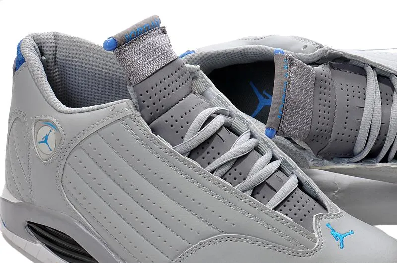 Best Running Shoe Asics Nike Air Jordan 14 Retro Grey Blue Sneaker Shoes Sale Men Size 7-13