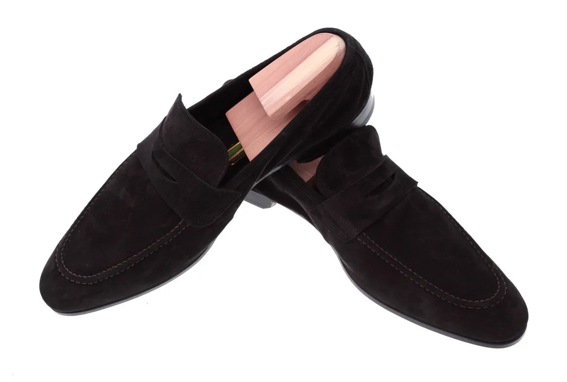Quilted Loafers Marino Black Suede Loafers