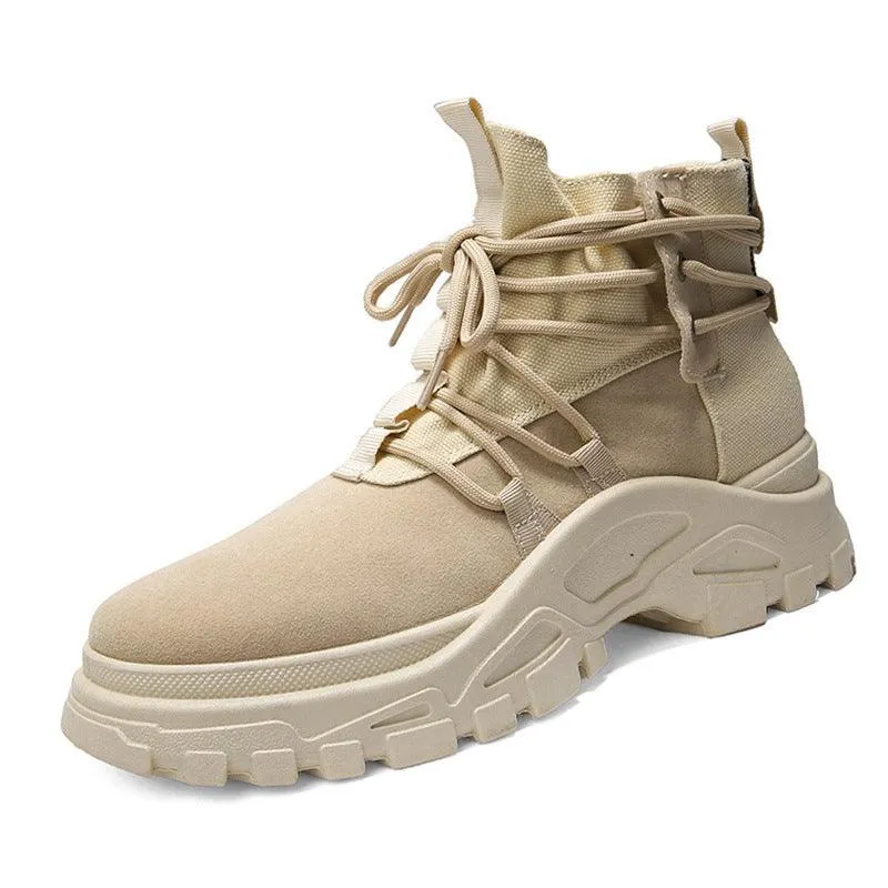 Martin Boots Winter High-top Shoes Men Transparent Shoes Flat