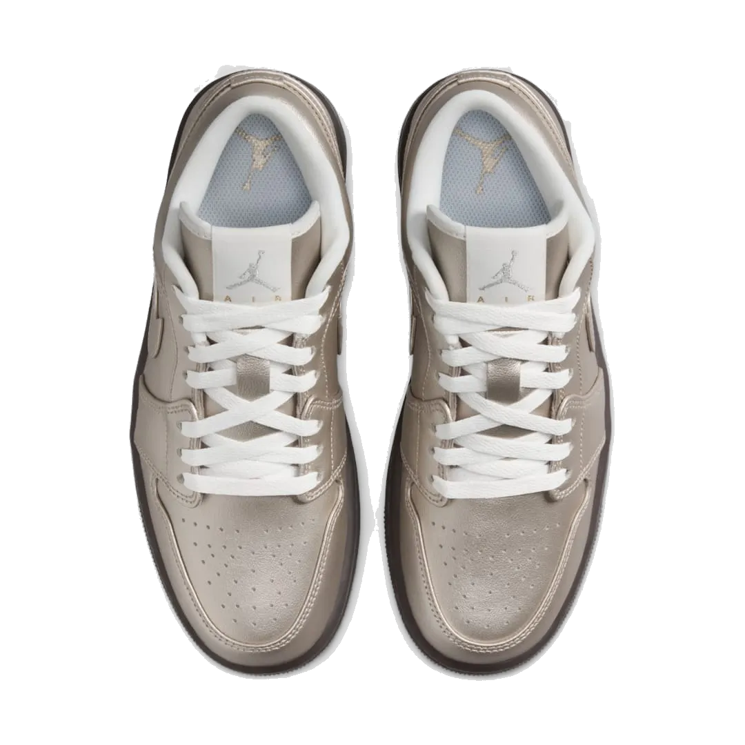 Asics Shoes Offer Nike Women's Jordan 1 Low Se Shoes - Metallic Zinc / Summit White / Velvet Brown