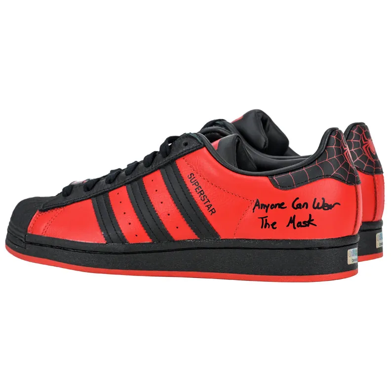 Adidas Zip Shoes Shameik Moore Autographed Adidas Marvel's Spider-Man: Miles Morales Superstar Shoes