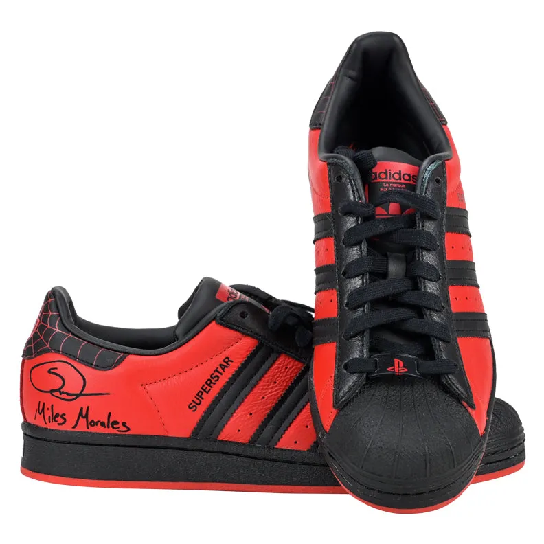 Shameik Moore Autographed Adidas Marvel's Spider-Man: Miles Morales Superstar Shoes Adidas Step In Shoes