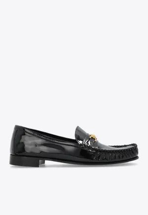 Geneva Loafers Medusa-Embellished Leather Loafers