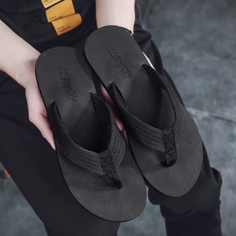 Men Beach Shoes Men's Slippers Summer Casual Non-Slip Slippers And Robe