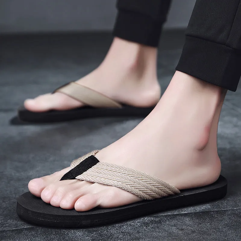Men Beach Shoes Men's Slippers Summer Casual Non-Slip Isotoner Slippers