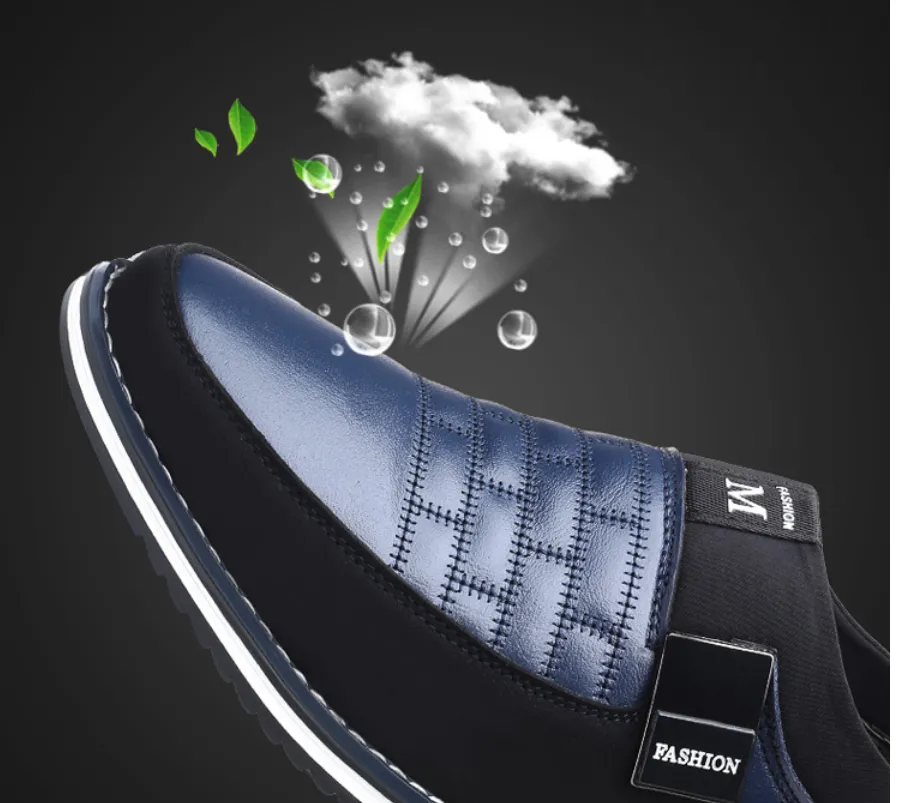 Loafers Bar Chicago Men Genuine Leather Casual Breathable Slip on Shoes