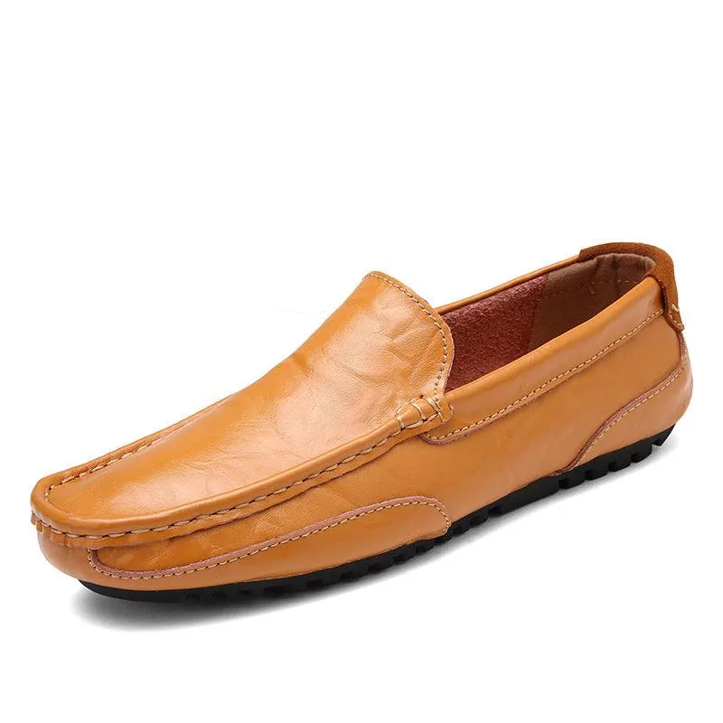 Men Loafers Slip On Formal Comfortable Soft Shoes Gel Flat Shoes