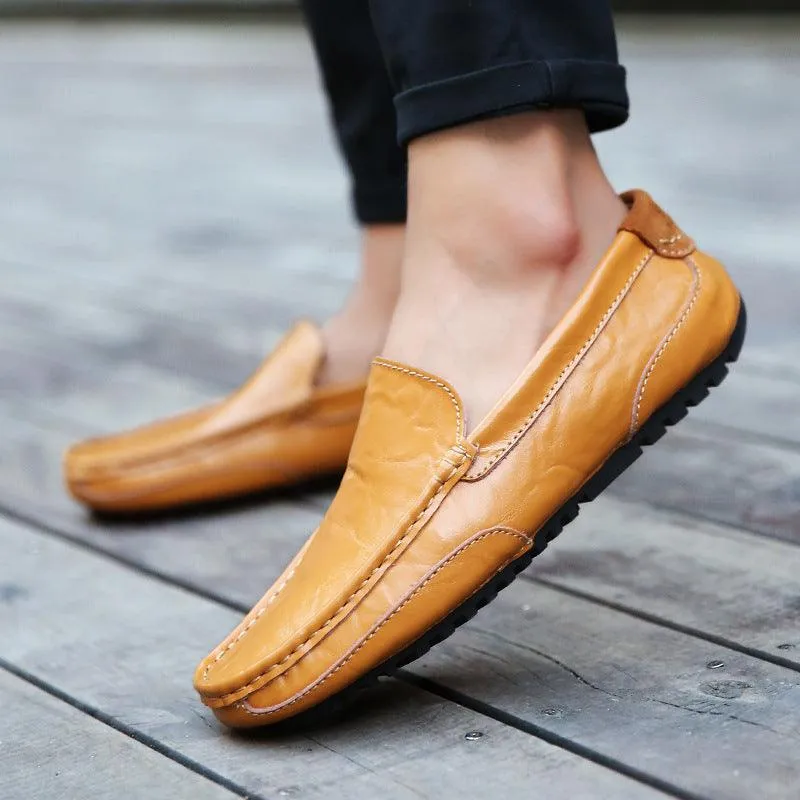 Custom Flat Shoes Men Loafers Slip On Formal Comfortable Soft Shoes