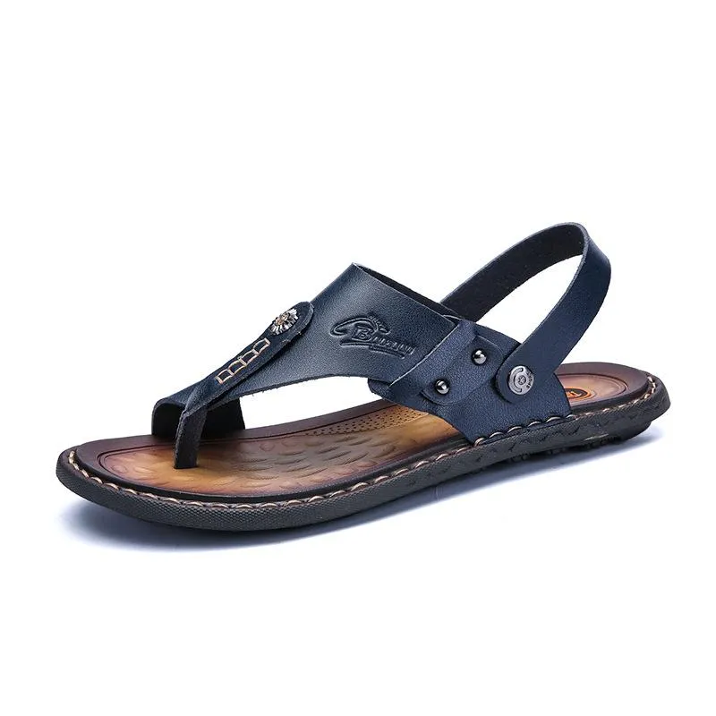 Men Summer Shoes Beach Casual Flip Flops Tie Up Sandals
