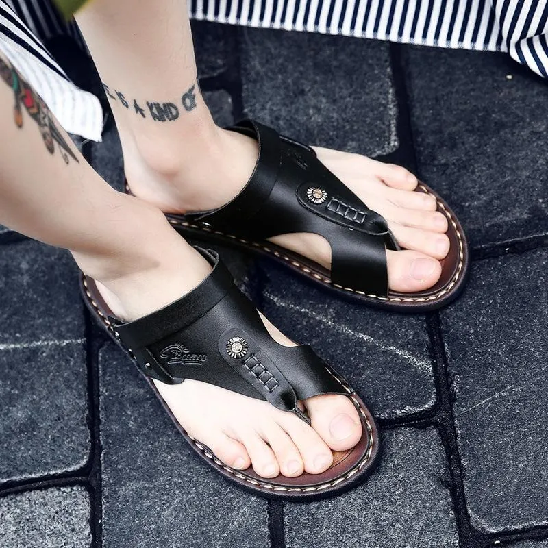 Sandals Rhinestones Men Summer Shoes Beach Casual Flip Flops